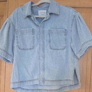 Habitual Sky Blue Denim Top